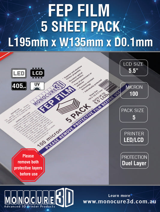 FEP FILM 200 Micron (5 Sheet Pack)