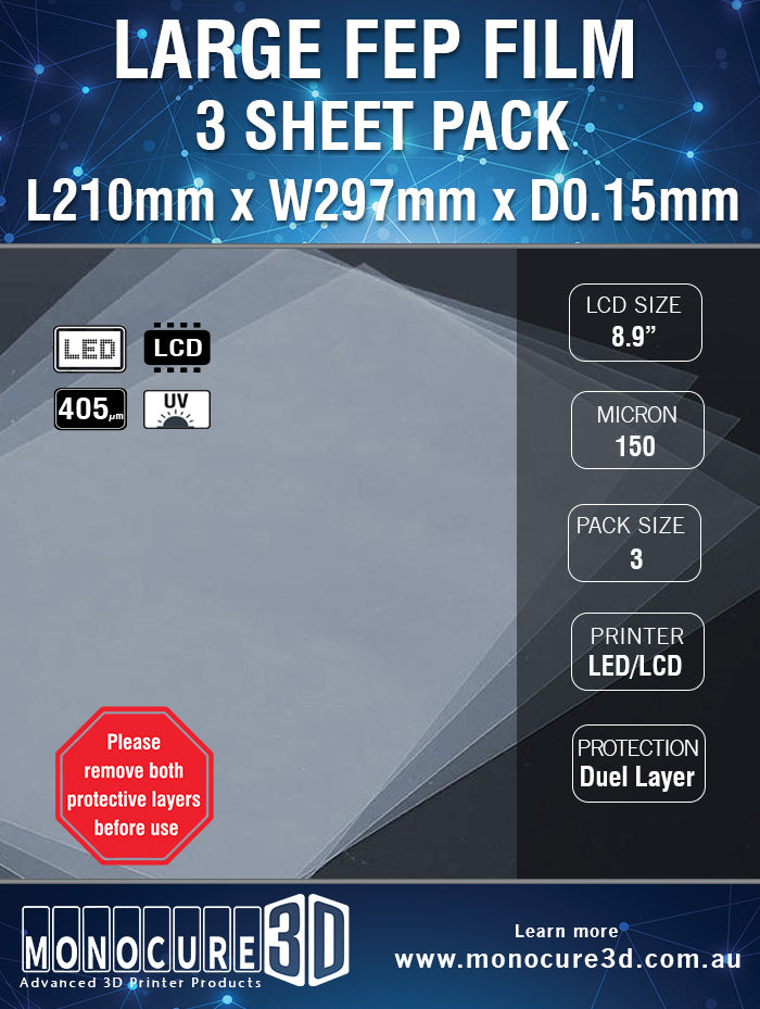 XL FEP FILM 150 Micron (3 Sheet Pack)