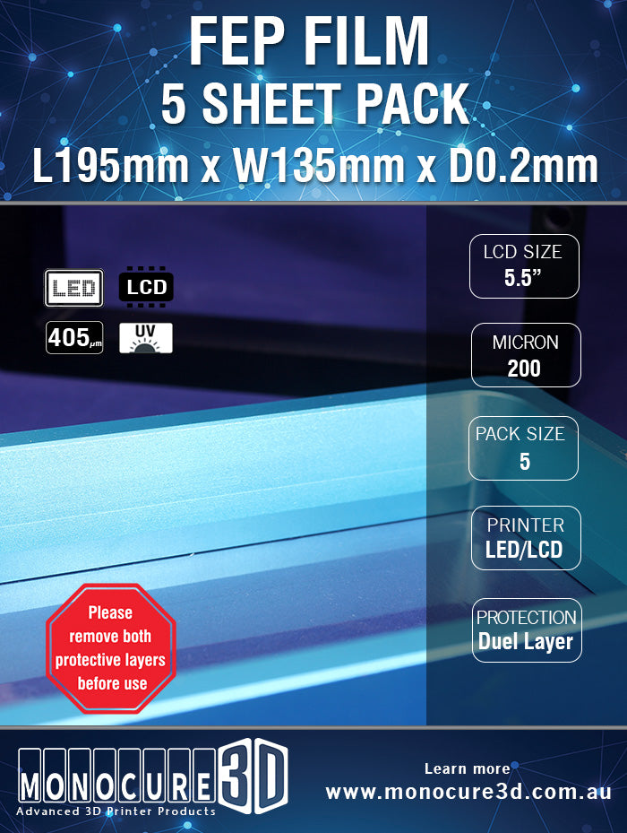 FEP FILM 200 Micron (5 Sheet Pack)